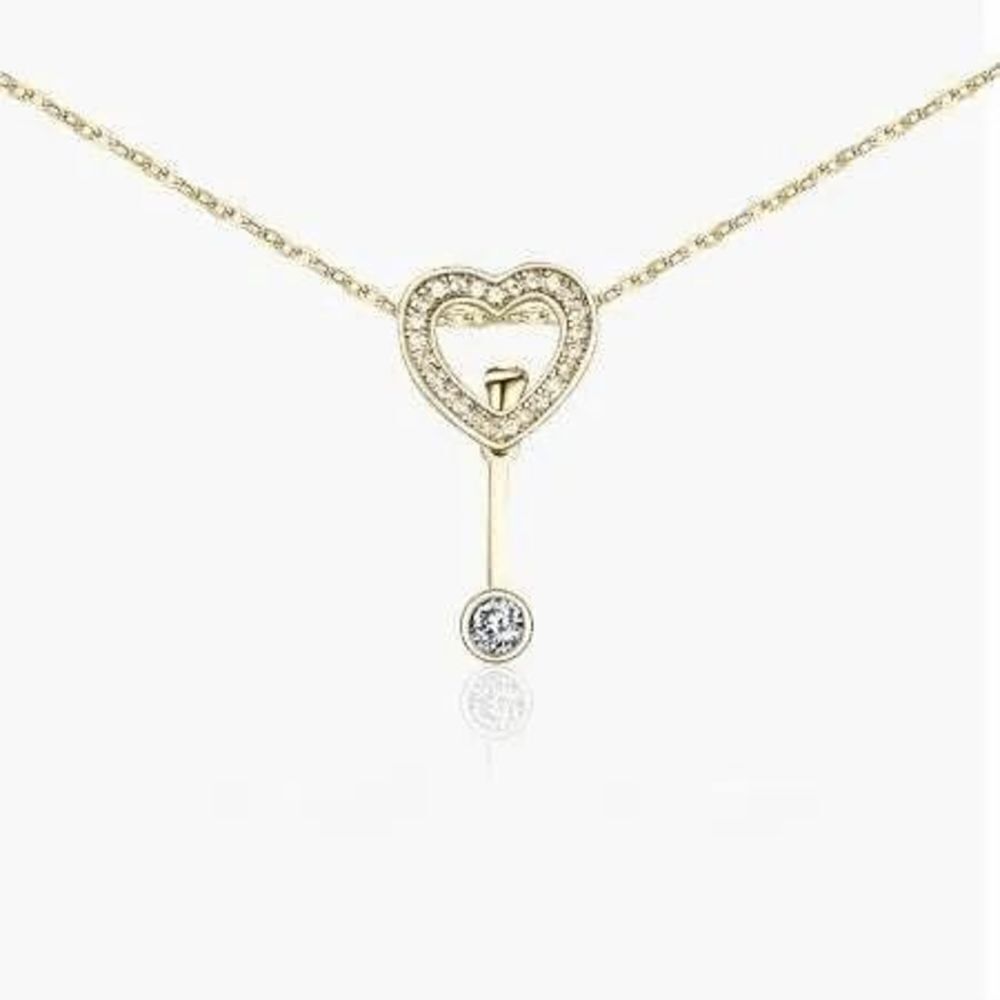 Elegant Heart Drop Necklace - Picture 4 of 8